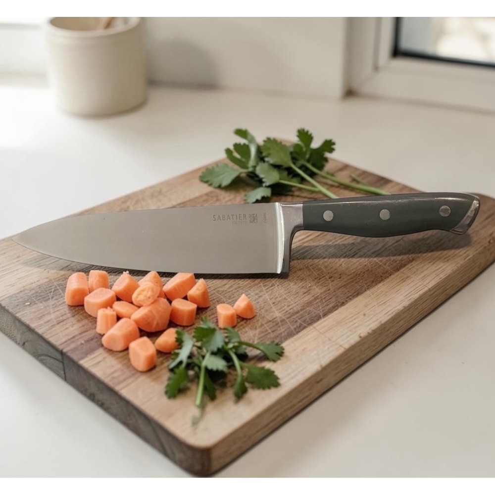 Sabatier Est 1810 Stainless Steel Chef's Knife Gray Handle Full Tang 21D890